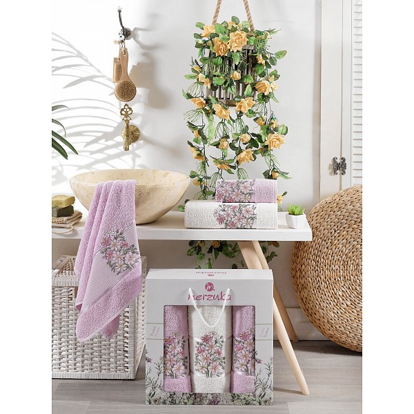 

Набор полотенец для ванной Floral, Белый;сиреневый, Floral