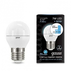 Лампа светодиодная [LED] Gauss E27 7W 4100K