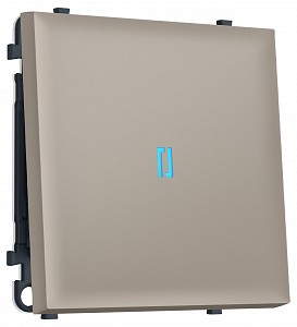 Выключатель самовозвратный одноклавишный с подсветкой, без рамки MS MS362060
