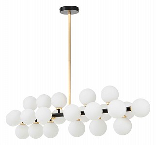 Люстра на штанге LUMINA DECO MARSIADA LDP 6033-24 BK+GD (Польша)