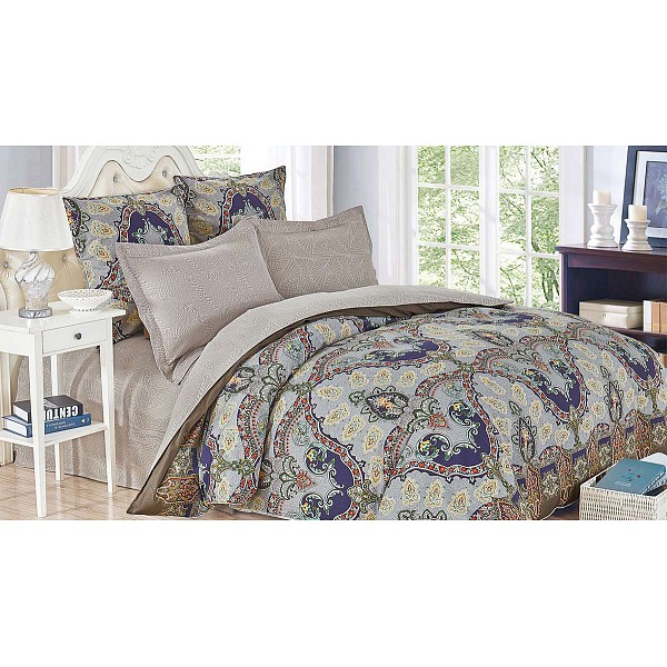 

Комплект евростандарт Satin de' Luxe, Бежевый;серый, Satin de' Luxe