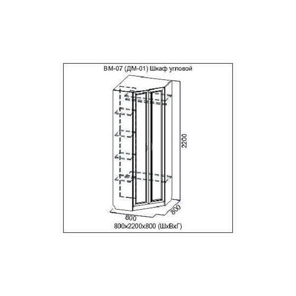 Шкаф угловой вега вм 07
