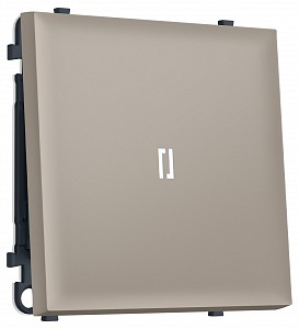 Выключатель проходной одноклавишный с подсветкой без рамки MS MS362035