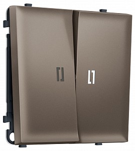 Выключатель двухклавишный с подсветкой без рамки MS MS634015