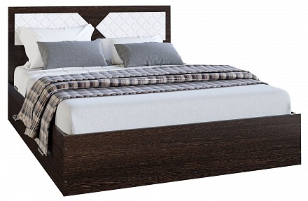 Полутораспальная кровать Николь  венге, листвинница светлая с ящиками 