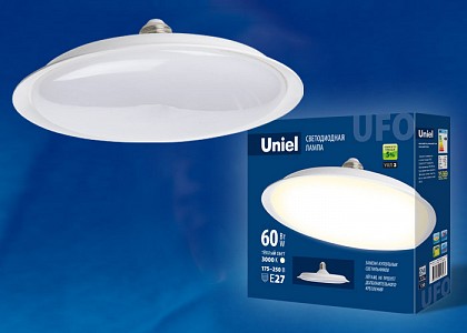 Лампа светодиодная [LED] Uniel E27 60W 3000K