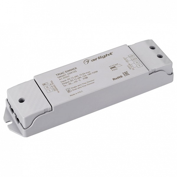 

Контроллер-диммер SMART-DIM105 (12-48V, 15A, TRIAC), SMART-DIM105 (12-48V, 15A, TRIAC)