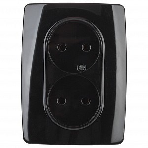 Розетка двойная без заземления Эра 12 12-2107-06