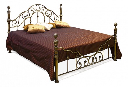Полутораспальная кровать Victoria  медь античная  