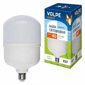 Лампа светодиодная [LED] Volpe E27 40W 4000K