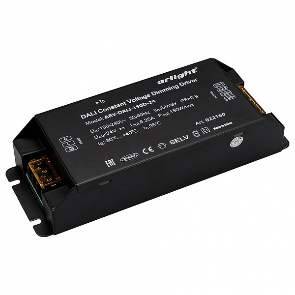 

Блок питания 24В 150Вт ARV-DALI-150D-24 (24V, 6,25A, 150W, DALI, PFC), 24В 150Вт ARV-DALI-150D-24 (24V, 6,25A, 150W, DALI, PFC)