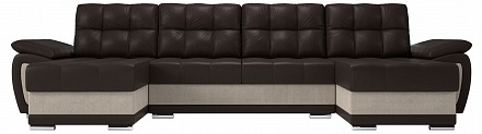 Угловой диван Нэстор пантограф (тик-так), рогожка, экокожа