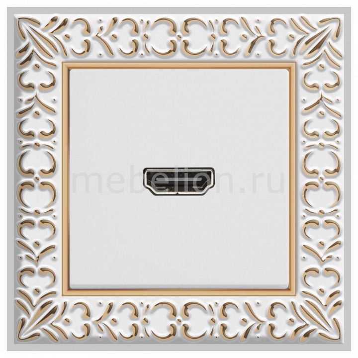 

Розетка HDMI Antik (Белый) WL01-04-01+WL01-60-11