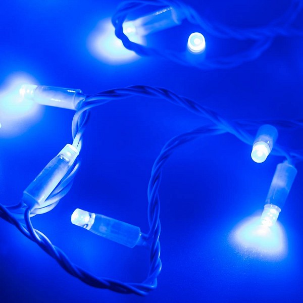 фото Гирлянда нить [10 м] String ARD-STRING-CLASSIC-10000-WHITE-100LED-FLASH BLUE (230V, 7W) Arlight