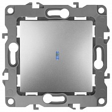 Выключатель одноклавишный с подсветкой без рамки Эра 12 12-1102-03