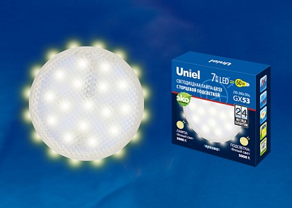 Лампа светодиодная [LED] Uniel GX53 7W 3000K