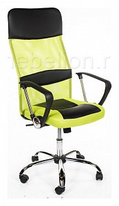 Кресло , зеленый, черный, кожа искусственная, текстиль