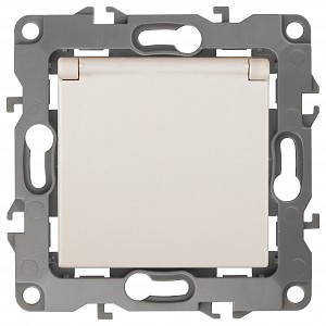 Розетка с заземлением и со шторкой, без рамки с крышкой Эра 12 12-2103-02 Розетка с заземлением и со шторкой, без рамки с крышкой Эра 12 12-2103-02