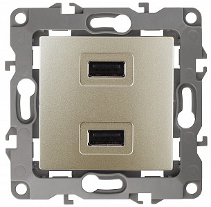 Розетка USB, без рамки Эра 12 12-4110-04 Розетка USB, без рамки Эра 12 12-4110-04