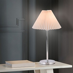 Настольная лампа декоративная Peony 01132/1 хром/серый