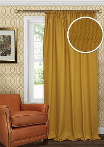 Портьера Hosta 140x280 см., цвет горчичный