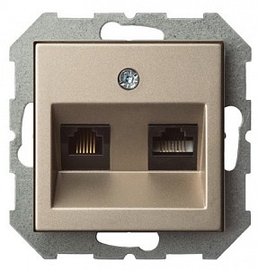 Розетка двойная RJ-11 и Ethernet RJ-45, без рамки EPSILON 28-3165