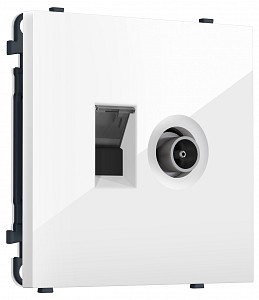 ТВ-розетка оконечная и розетка Ethernet RJ-45 без рамки MS MS112510