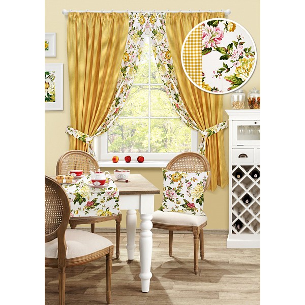 

Комплект штор Sun Kimberly - S, Белый;желтый, Sun Kimberly - S