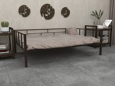 Полутораспальная кровать Арга 120  коричневый  