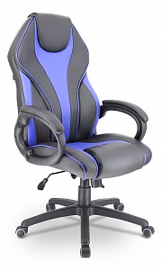 Компьютерное кресло Wing, синий, черный, экокожа