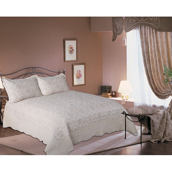 

Покрывало с наволочками евростандарт Damask, Бежевый;молочный, Damask