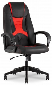 Кресло офисное TopChairs ST-Cyber 8, красный, черный, экокожа