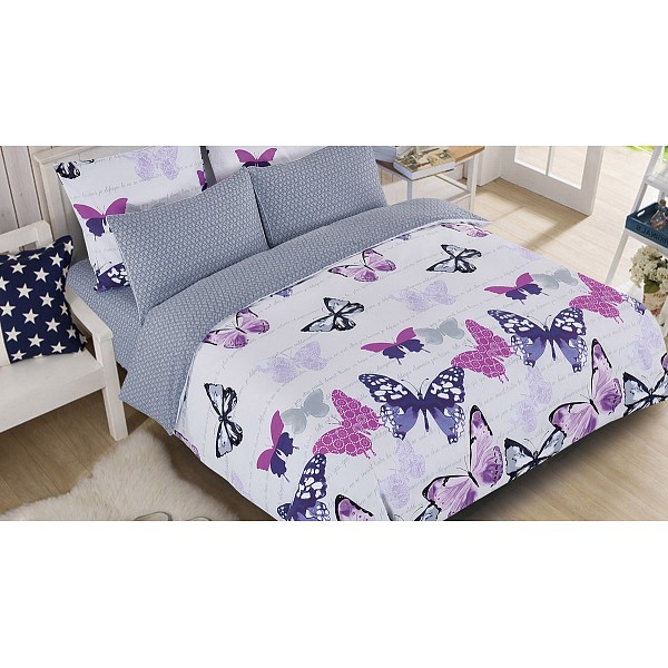 

Комплект полутораспальный Pure cotton, Белый;серый, Pure cotton