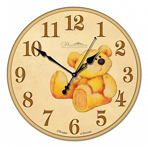 Настенные часы (33x33x4 см) Медвежонок 01-009