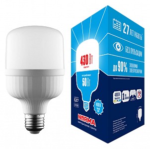 Лампа светодиодная [LED] Volpe E27 50W 4000K