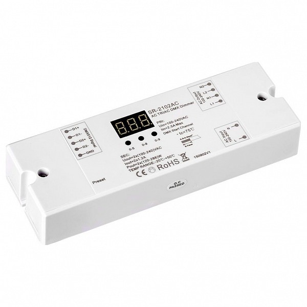 

Декодер DMX SR-2102AC (220V, 560W), SR-2102AC (220V, 560W)