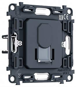 Механизм розетки телефонной RJ-11 со шторкам VM PR185