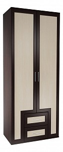 Шкаф 2-х дверный Мебелайн-2 (венге, дуб молочный) 
