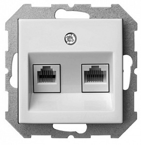 Розетка двойная RJ-11 и Ethernet RJ-45, без рамки EPSILON 28-034 Розетка двойная RJ-11 и Ethernet RJ-45, без рамки EPSILON 28-034