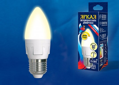 Лампа светодиодная [LED] OEM E27 7W 3000K
