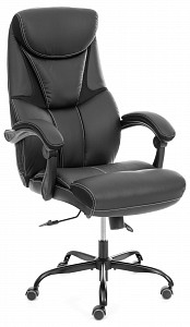 Кресло руководителя Cambridge, черный, кожа искусственная, ткань
