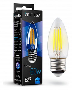 Лампа светодиодная Crystal VG10-C1E27cold6W-F