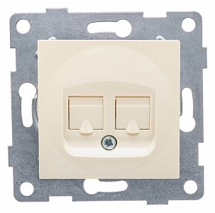 Розетка двойная Ethernet RJ-45 без рамки UGRA С11К2-003