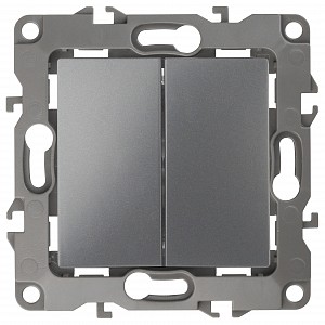 Переключатель перекрестный двухклавишный без рамки Эра 12 12-1112-12