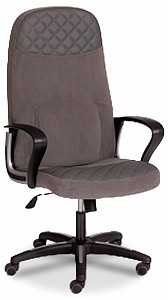 Кресло офисное Advance, серый, кожа искусственная, флок