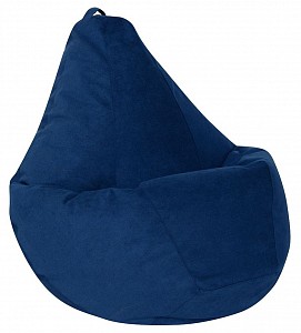 Кресло-мешок Синий Велюр L