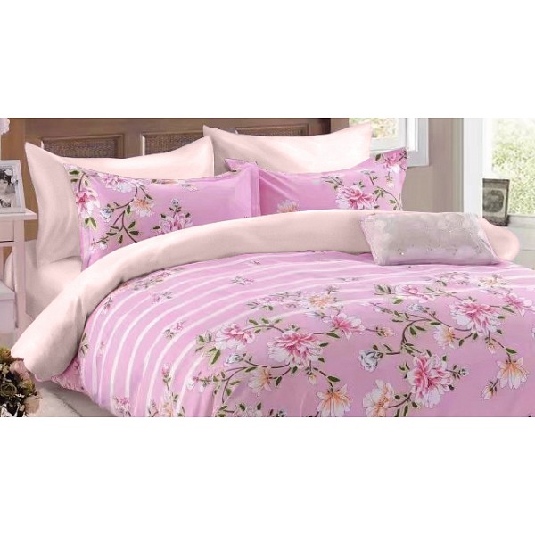 

Комплект евростандарт Urbain de fleurs Amaryllis, Розовый, Urbain de fleurs Amaryllis