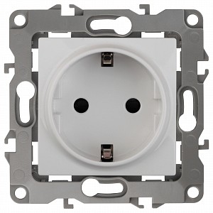 Розетка с заземлением, без рамки Эра 12 12-2111-01 Розетка с заземлением, без рамки Эра 12 12-2111-01