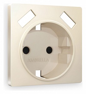 Накладка для розетки с заземлением и со шторками и 2хUSB type A Quant AP3290