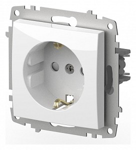 Розетка с заземлением и со шторкой, без рамки Zena Vega 609-015600-243